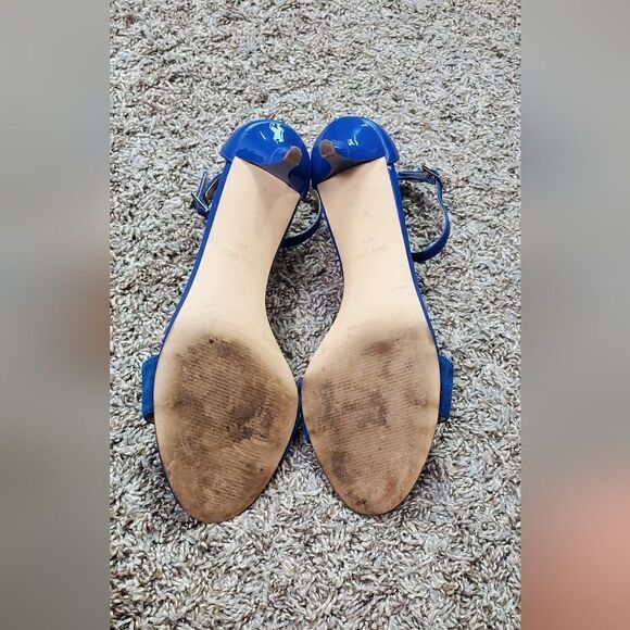 Nine West Royal Blue Suede & Leather Kitten Heels - Picture 4 of 6